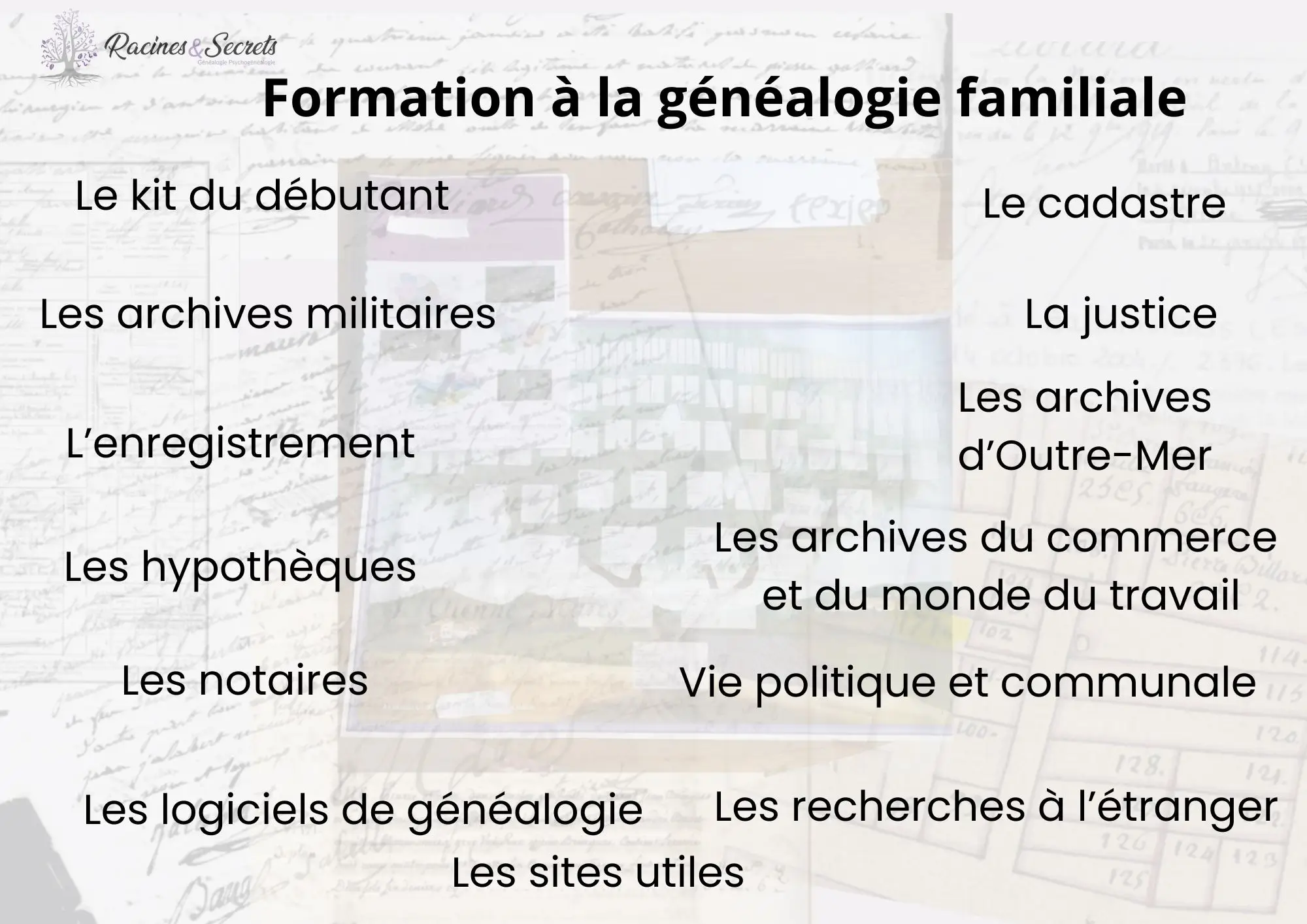 Formation à la généalogie familiale