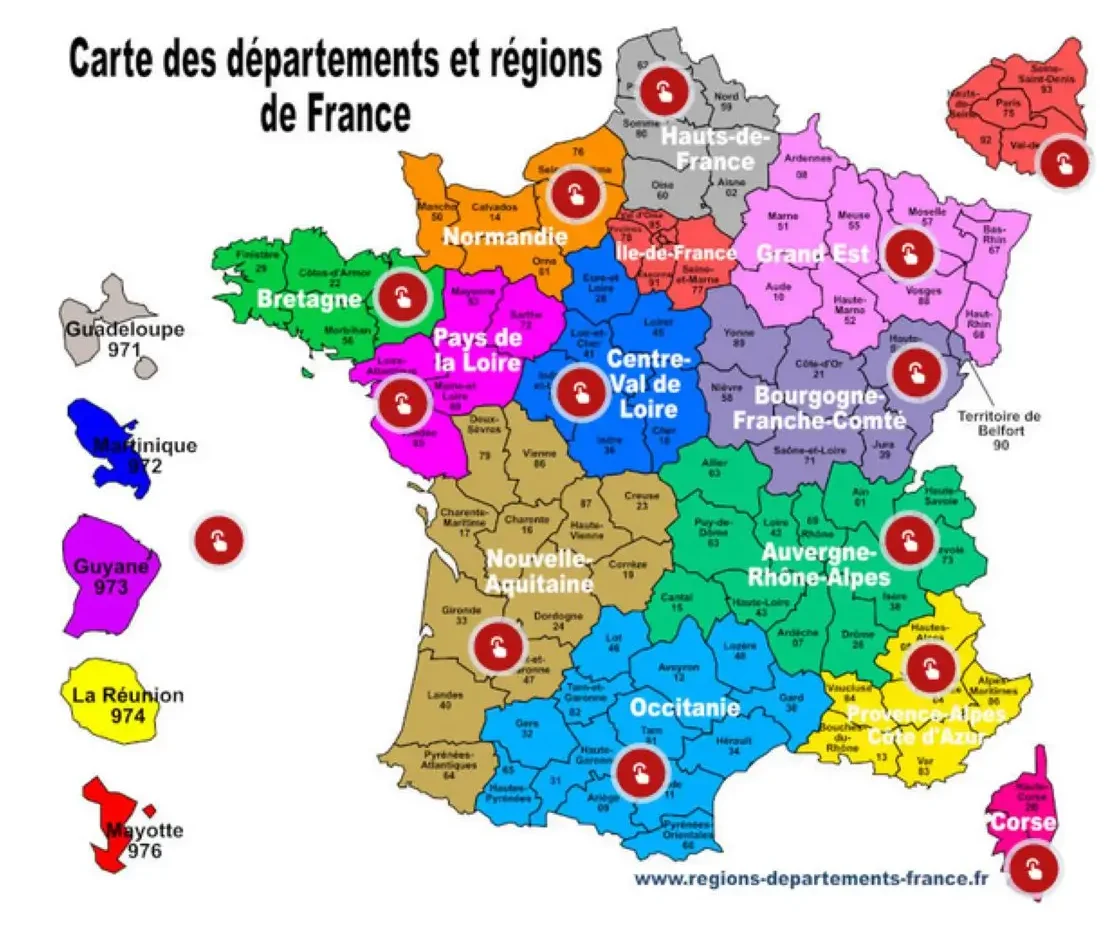 Carte interactives des archives départementales