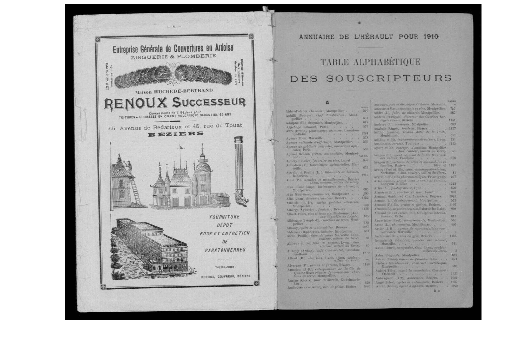 Annuaire de l'Hérault 1910