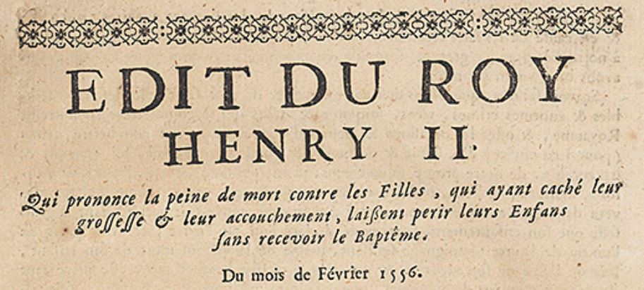 L'édit d'Henri II